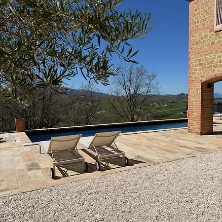 ヴィラ Luxury In Le Marche With Heated Private Pool, Panoramic Sibillini Views And Airco Gualdo di Macerata